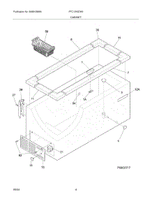 05 - Cabinet parts for Frigidaire Freezer FFC13K0DW0 from AppliancePartsPros.com