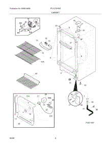 05 - Cabinet parts for Frigidaire Freezer FFU12F2HW2 from AppliancePartsPros.com