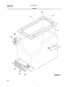 05 - Cabinet parts for Frigidaire Freezer MFC07M1BW5 from AppliancePartsPros.com