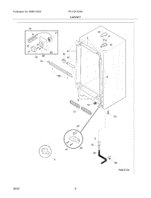 05 - Cabinet parts for Frigidaire Freezer FFU12K1DW0 from AppliancePartsPros.com
