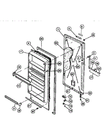 02 - Door parts for Frigidaire Freezer UFP19NL2 from AppliancePartsPros.com
