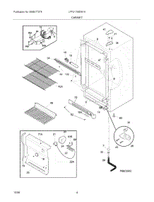 05 - Cabinet parts for Frigidaire Freezer LFFU1765DW15 from AppliancePartsPros.com
