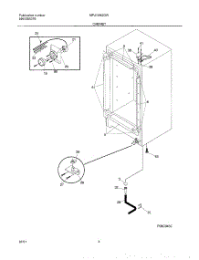05 - Cabinet parts for Frigidaire Freezer MFU14M2GW4 from AppliancePartsPros.com