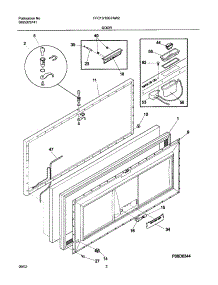 03 - Door parts for Frigidaire Freezer FFC15G7AW2 from AppliancePartsPros.com