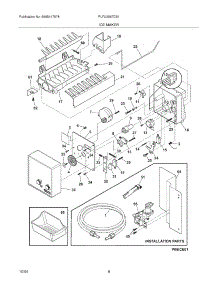 09 - Ice Maker parts for Frigidaire Freezer PLFU2067DS1 from AppliancePartsPros.com