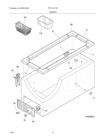 05 - Cabinet parts for Frigidaire Freezer FFC13K1CW1 from AppliancePartsPros.com