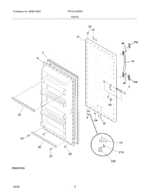 03 - Door parts for Frigidaire Freezer TFFU2124DW0 from AppliancePartsPros.com
