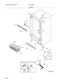05 - Cabinet parts for Frigidaire Freezer TFFU2124DW0 from AppliancePartsPros.com