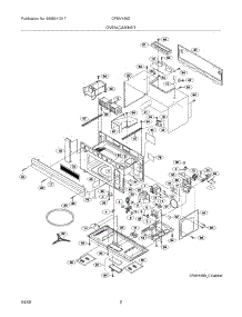 03 - Oven,Cabinet parts for Frigidaire Microwave CFMV156DSC from AppliancePartsPros.com