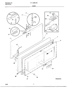 02 - Door parts for Frigidaire Freezer FFC15M6CW5 from AppliancePartsPros.com