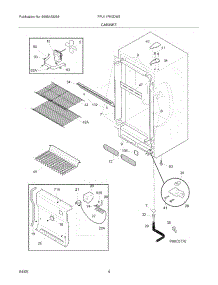 05 - Cabinet parts for Frigidaire Freezer FFU11FK0DW3 from AppliancePartsPros.com