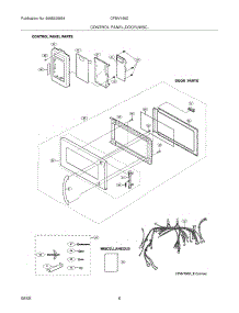 05 - Control Panel,Door,Misc. parts for Frigidaire Microwave CFMV156DCF from AppliancePartsPros.com