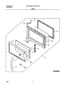 03 - Door parts for Frigidaire Microwave CGLMV168KB1 from AppliancePartsPros.com