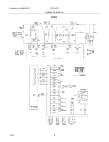 08 - Wiring Schematic parts for Frigidaire Microwave CFMV157GMA from AppliancePartsPros.com