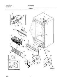 05 - Cabinet parts for Frigidaire Freezer FFU21C5AW0 from AppliancePartsPros.com