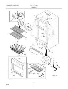 05 - Cabinet parts for Frigidaire Freezer FKFH21F7HWA from AppliancePartsPros.com