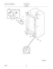 05 - Cabinet parts for Frigidaire Freezer FKFU13M2HW4 from AppliancePartsPros.com