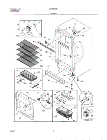 05 - Cabinet parts for Frigidaire Freezer FFU20G9HW3 from AppliancePartsPros.com