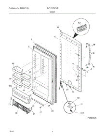 03 - Door parts for Frigidaire Freezer GLFH21F8HWC from AppliancePartsPros.com