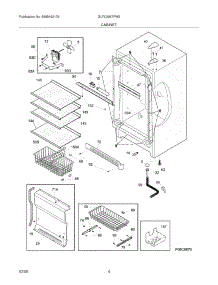 05 - Cabinet parts for Frigidaire Freezer GLFU2067FW2 from AppliancePartsPros.com