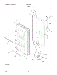 03 - Door parts for Frigidaire Freezer FFU2124DW0 from AppliancePartsPros.com