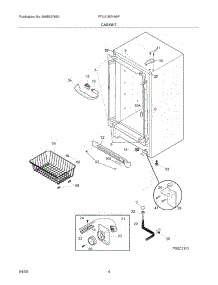 05 - Cabinet parts for Frigidaire Freezer FFU21M7HWF from AppliancePartsPros.com