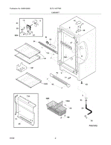 05 - Cabinet parts for Frigidaire Freezer GLFU1467FW0 from AppliancePartsPros.com