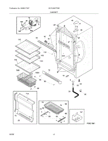 05 - Cabinet parts for Frigidaire Freezer GLFU2067FW8 from AppliancePartsPros.com