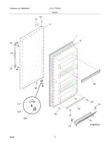03 - Door parts for Frigidaire Freezer PLFU1778ES8 from AppliancePartsPros.com