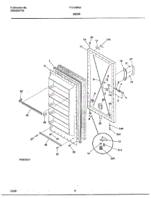 Door parts for Frigidaire Freezer TFU14M5A from AppliancePartsPros.com