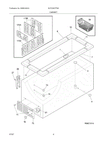 05 - Cabinet parts for Frigidaire Freezer GLFC2027FW4 from AppliancePartsPros.com