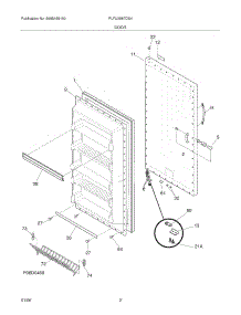03 - Door parts for Frigidaire Freezer PLFU2067DS4 from AppliancePartsPros.com