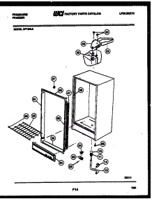 03 - Cabinet Parts parts for Frigidaire Freezer UF13NL2 from AppliancePartsPros.com