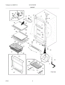 05 - Cabinet parts for Frigidaire Freezer GLFH21F8HWE from AppliancePartsPros.com