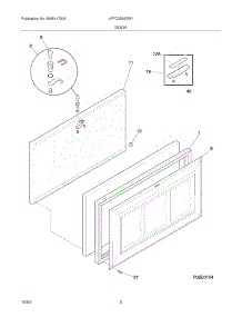 03 - Door parts for Frigidaire Freezer LFFC0924DW1 from AppliancePartsPros.com