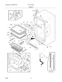 05 - Cabinet parts for Frigidaire Freezer FPUH17D7KF0 from AppliancePartsPros.com