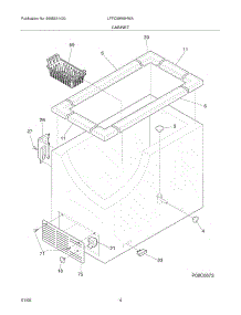 05 - Cabinet parts for Frigidaire Freezer LFFC09M5HWA from AppliancePartsPros.com