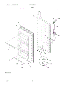 03 - Door parts for Frigidaire Freezer LFFU1424DW10 from AppliancePartsPros.com