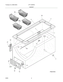 05 - Cabinet parts for Frigidaire Freezer LFFC1526DW3 from AppliancePartsPros.com