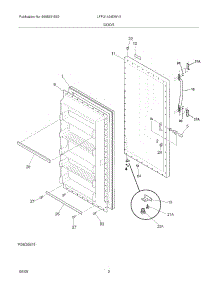 03 - Door parts for Frigidaire Freezer LFFU1424DW13 from AppliancePartsPros.com
