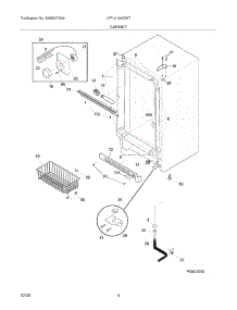 05 - Cabinet parts for Frigidaire Freezer LFFU1424DW7 from AppliancePartsPros.com