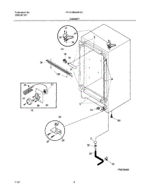 05 - Cabinet parts for Frigidaire Freezer FFU12M2AW2 from AppliancePartsPros.com