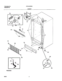 05 - Cabinet parts for Frigidaire Freezer FFU14C3CW1 from AppliancePartsPros.com