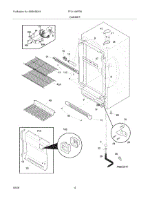 05 - Cabinet parts for Frigidaire Freezer FFU1464FW0 from AppliancePartsPros.com