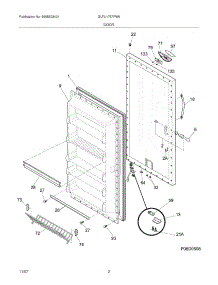 03 - Door parts for Frigidaire Freezer GLFU1767FW6 from AppliancePartsPros.com
