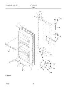 03 - Door parts for Frigidaire Freezer LFFU1424DW3 from AppliancePartsPros.com