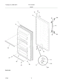 03 - Door parts for Frigidaire Freezer FFU14C3CW2 from AppliancePartsPros.com