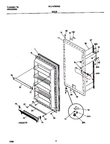 02 - Door parts for Frigidaire Freezer FFU14F9GW3 from AppliancePartsPros.com