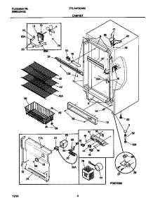 03 - Cabinet parts for Frigidaire Freezer FFU14F9GW3 from AppliancePartsPros.com