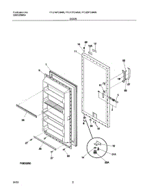 03 - Door parts for Frigidaire Freezer FFU14FC4AW1 from AppliancePartsPros.com